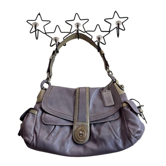 Coach Lavender Leather Legacy Hobo Bag w/ Exotic Leather Trim - Picture 1 of 8